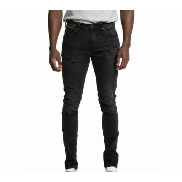 PRPS Cayenne Super Skinny Fit Jeans Black Denim RT $198 Distressed Mens 40 40x34 - Picture 1 of 13